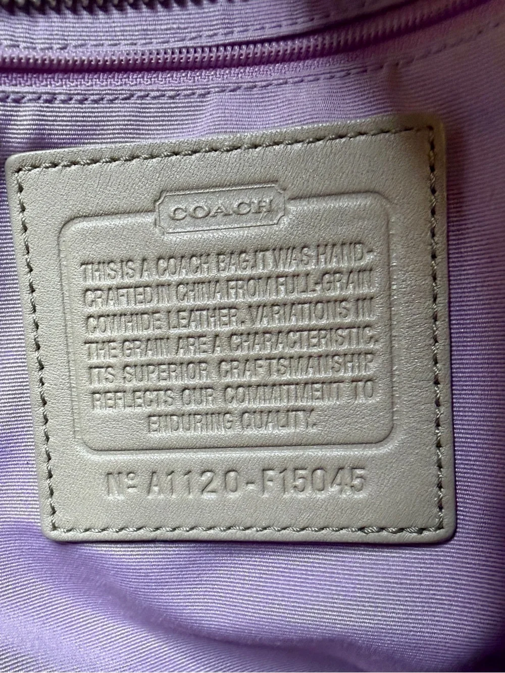 COACH SoHo Pleated Leather Metallic Champagne Silver Gold Tote Shoulder Bag
